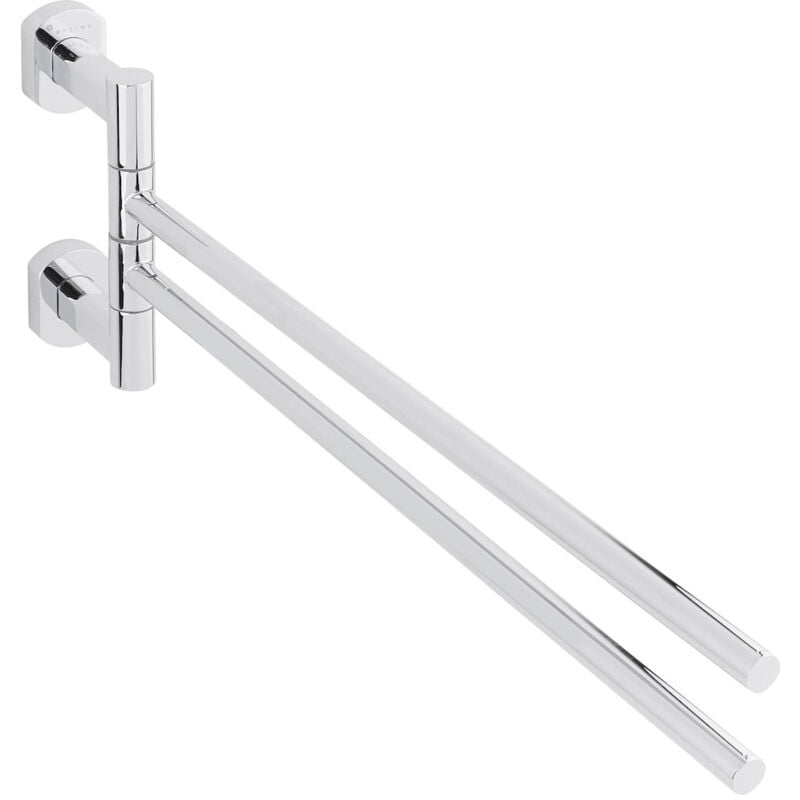 foto del prodotto cube way portasciugamani in ottone con 2 bracci girevoli, cromo spi19 optima