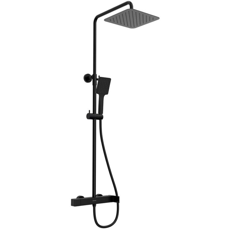 foto del prodotto cubemix set doccia con miscelatore, 25x25 cm, nero opaco cm139b sapho