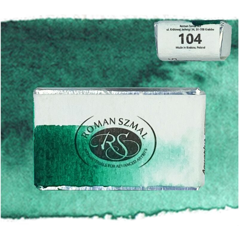 foto del prodotto cubo acquerello aquarius roman szmal vernice phthtalo green 104 tonalit blu