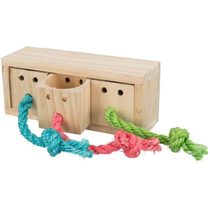 foto del prodotto cubo porta snack in legno 16 6 7cm per conigli e roditori