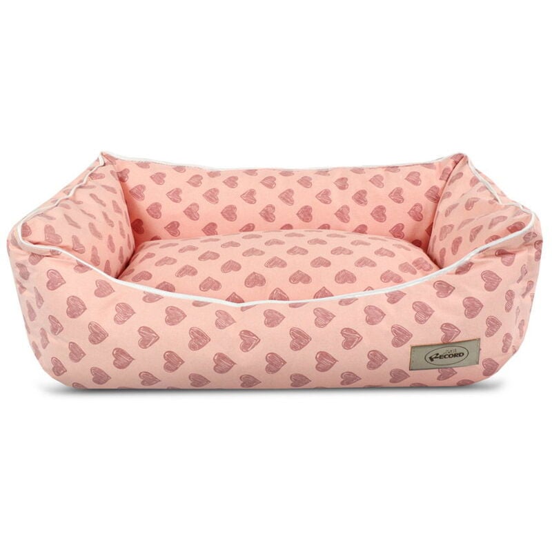 foto del prodotto cuccetta in tessuto antibatterico e gommini antiscivolo modello pink sofa per cani e gatti 24x17x8 cm