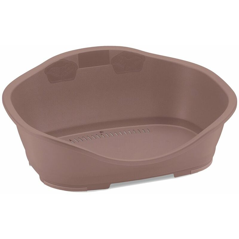 foto del prodotto cuccetta ovale in plastica rigida linea sleeper per cani e gatti 118x80x39cm