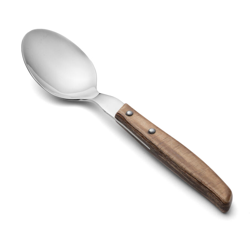 foto del prodotto cucchiaio con mago di legno acciaio inossidabile 18 10 peso 70 g .