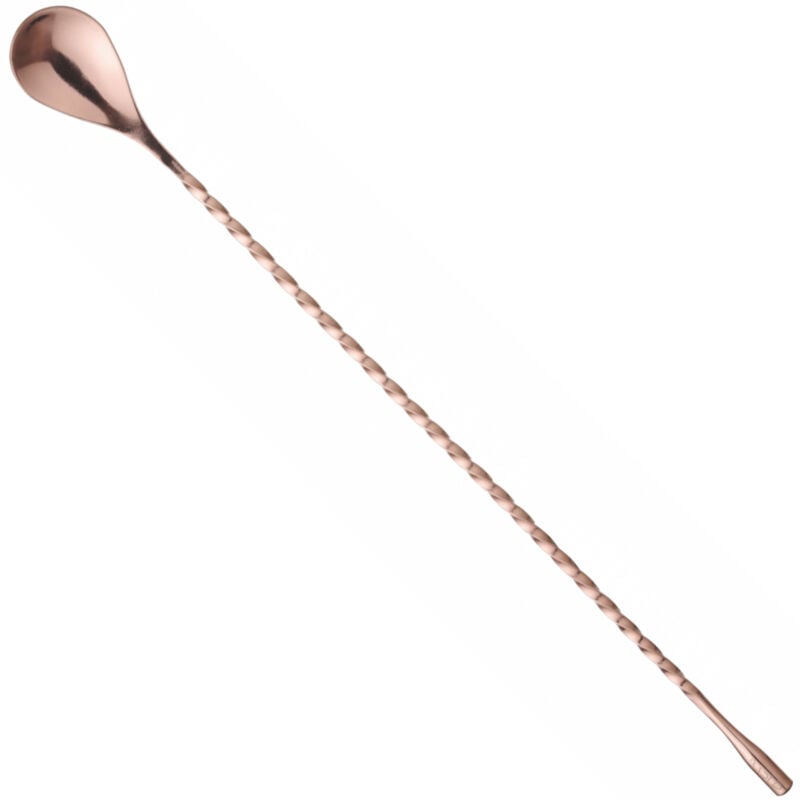 foto del prodotto cucchiaio da barista per cocktail, lungo, 385 x 35 mm, rame
