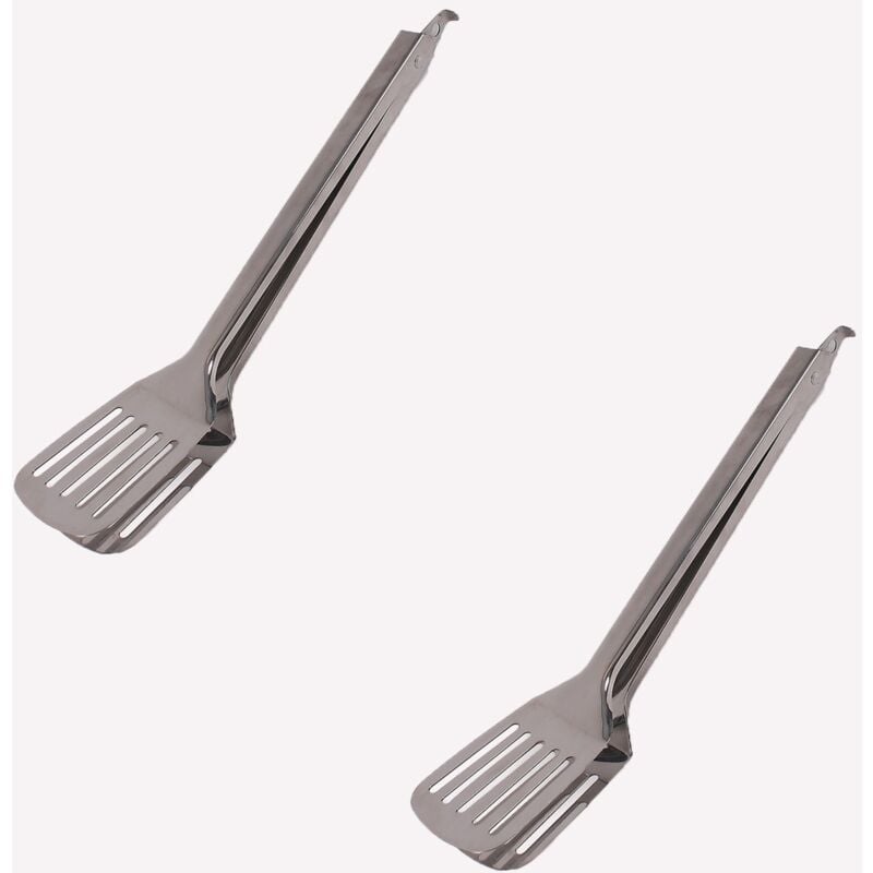 foto del prodotto cucchiaio doppio grigio in acciaio inossidabile 36,5 cm x 7,8 cm lotto di 2