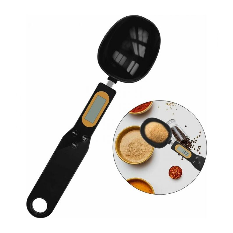 foto del prodotto cucchiaio dosatore elettronico, cucchiaio dosatore digitale, cucchiaio da cucina elettronico con display lcd, bilancia alimentare multifunzionale per