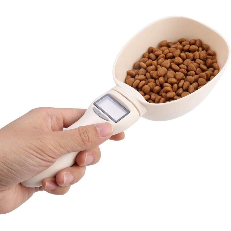foto del prodotto cucchiaio dosatore per cani, misurino per cibo per cani, paletta per cibo per animali, paletta per cibo per cani, cucchiaio dosatore elettronico per