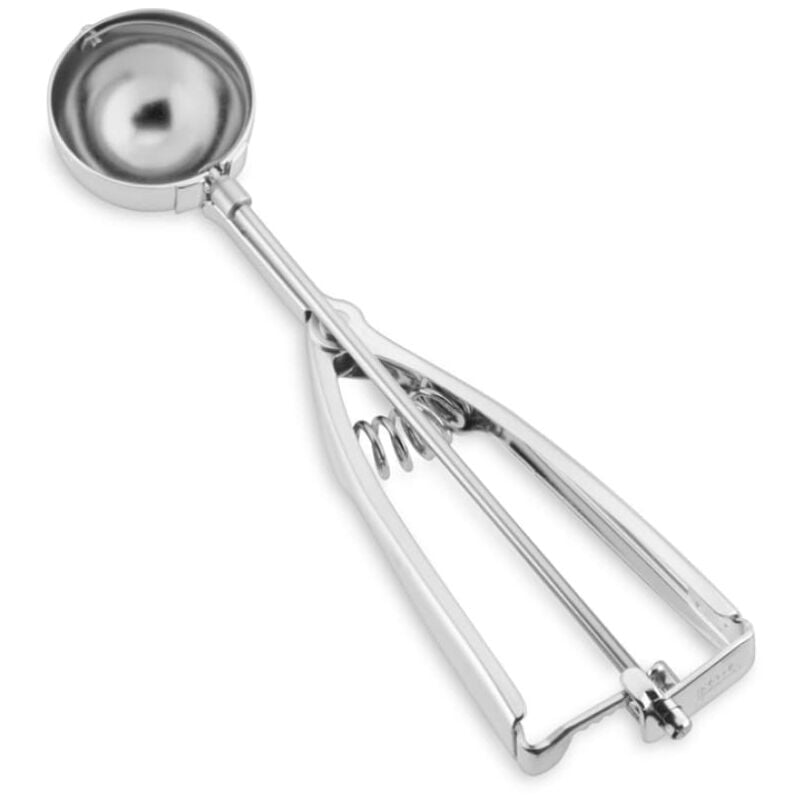 foto del prodotto cucchiaio gelato professionale acciaio inox con porzionatore di diametro 4,7 cm cucchiaini gelati e dolci, utensili da cucina con design studiato