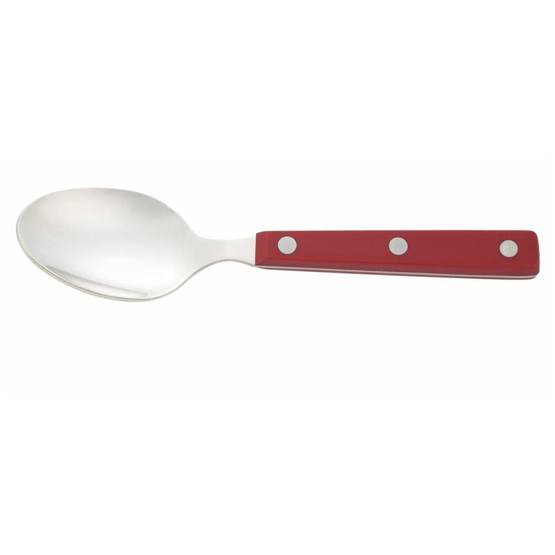 foto del prodotto cucchiaio in acciaio inox 18 10 manico in poliossimetilene, rosso, 200 mm. arcos