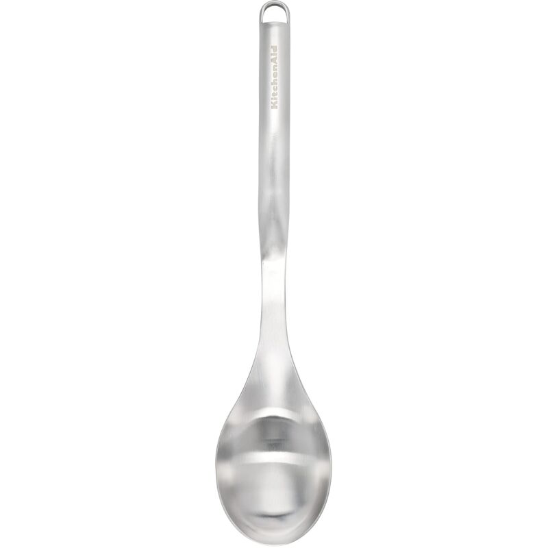 foto del prodotto cucchiaio kitchenaid cucchiaio scanalato di acciaio inox premium, grande cucchiaio da portata