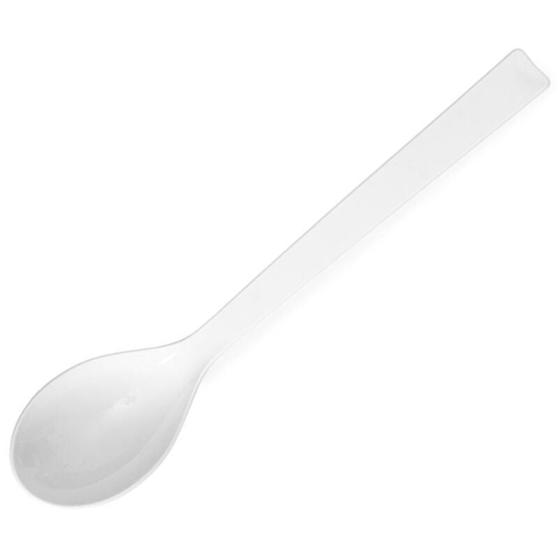 foto del prodotto cucchiaio per insalata in plastica san fino a 80 c, bianco, lunghezza 335 mm - hendi 564400