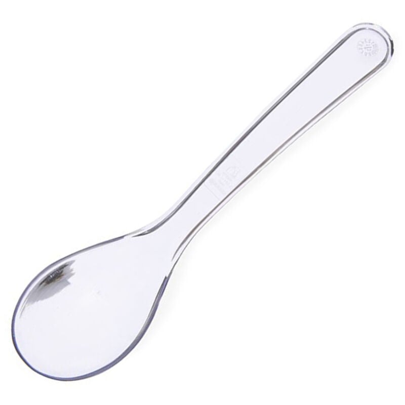 foto del prodotto cucchiaio per insalata trasparente san fino a 80 c, lunghezza 235 mm - hendi 564202