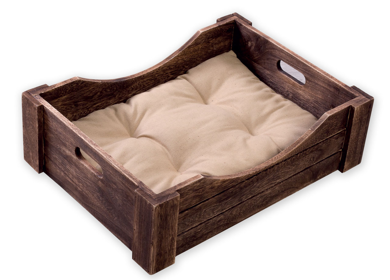 foto del prodotto cuccia cassetta cane gatto cuscino morbido materassino animali domestici wooden