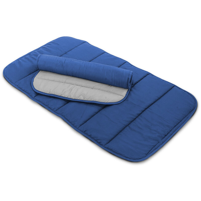 foto del prodotto cuccia cuscino antimacchia per animali domestici modello bicolor colore blu grigio, misura70x120cmcoloreblu grigio