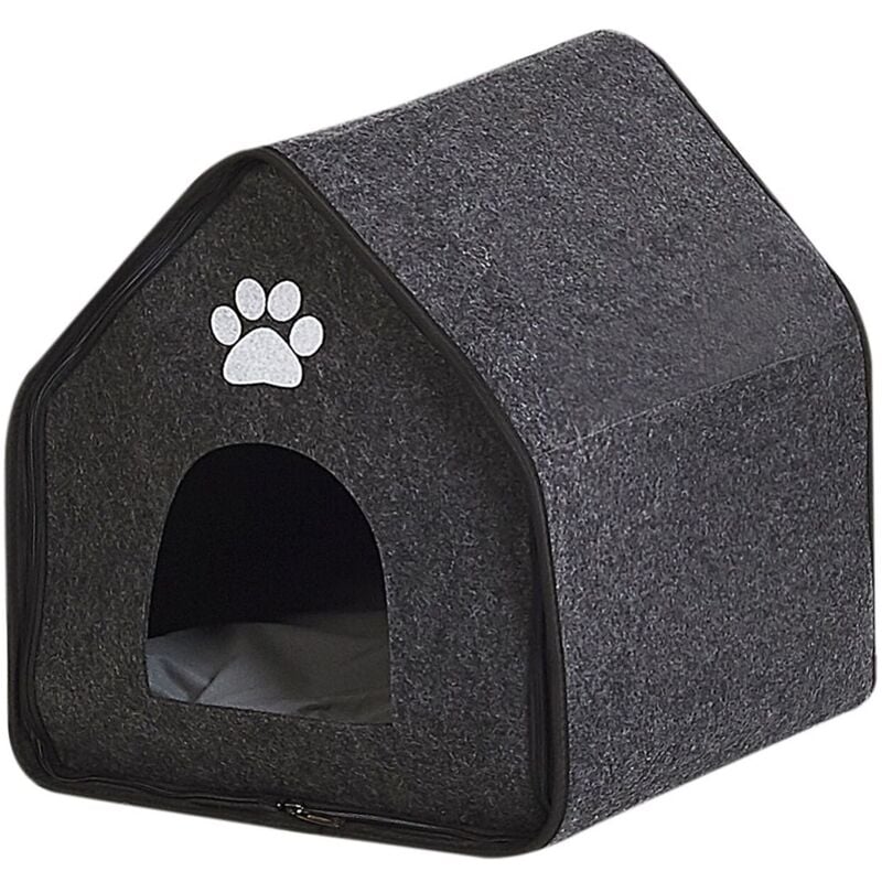foto del prodotto cuccia cuscino imbottito per cani in tessuto grigio 40 x 40 cm jangi