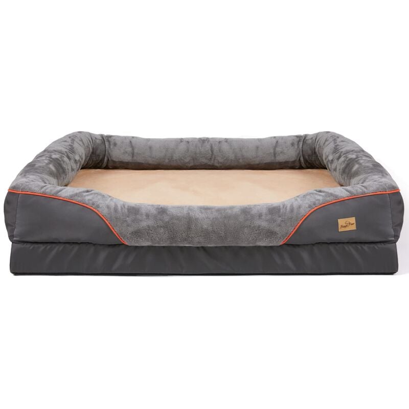 foto del prodotto cuccia cuscino materassino letto per cani comodo materasso memory per cane con bordi rialzati rimovibile taglia grande 3xl 135x100x33cm