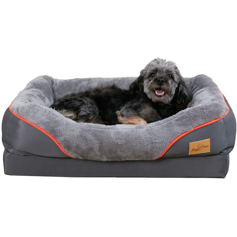 foto del prodotto cuccia cuscino materassino letto per cani comodo materasso memory per cane con bordi rialzati rimovibile taglia l 83x57x25cm