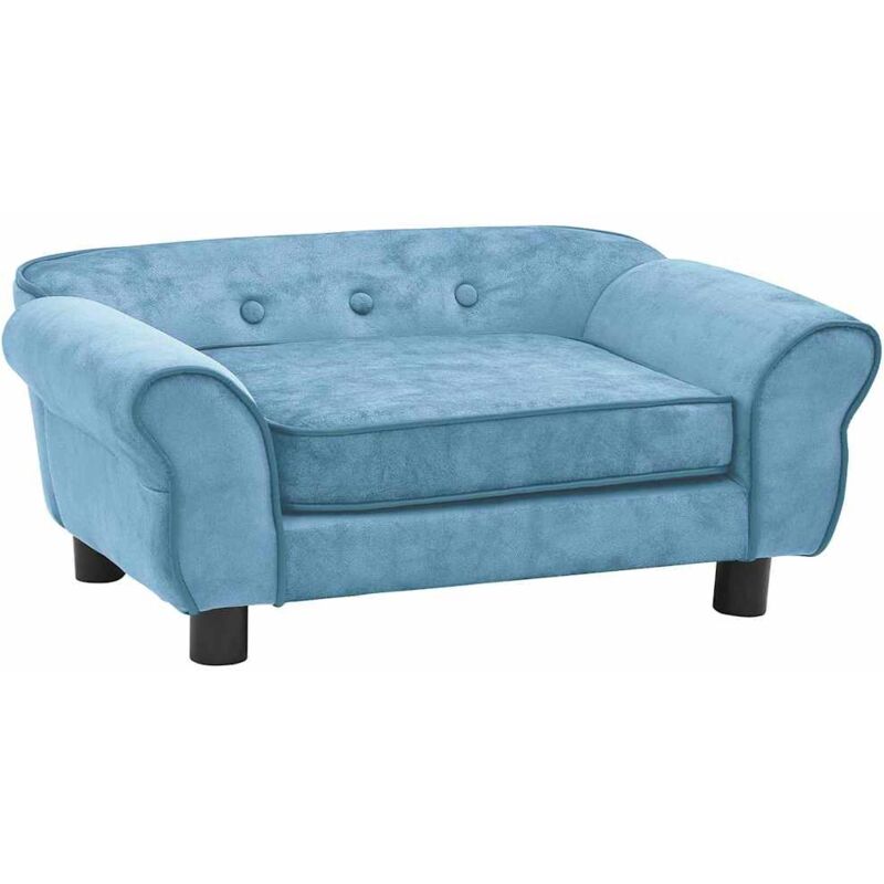 foto del prodotto cuccia divano per cani 72x45x30 cm in peluche morbido vari colori colore turchese