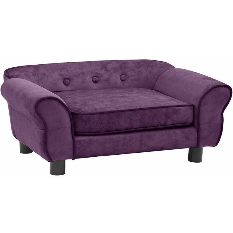 foto del prodotto cuccia divano per cani 72x45x30 cm in peluche morbido vari colori colore viola
