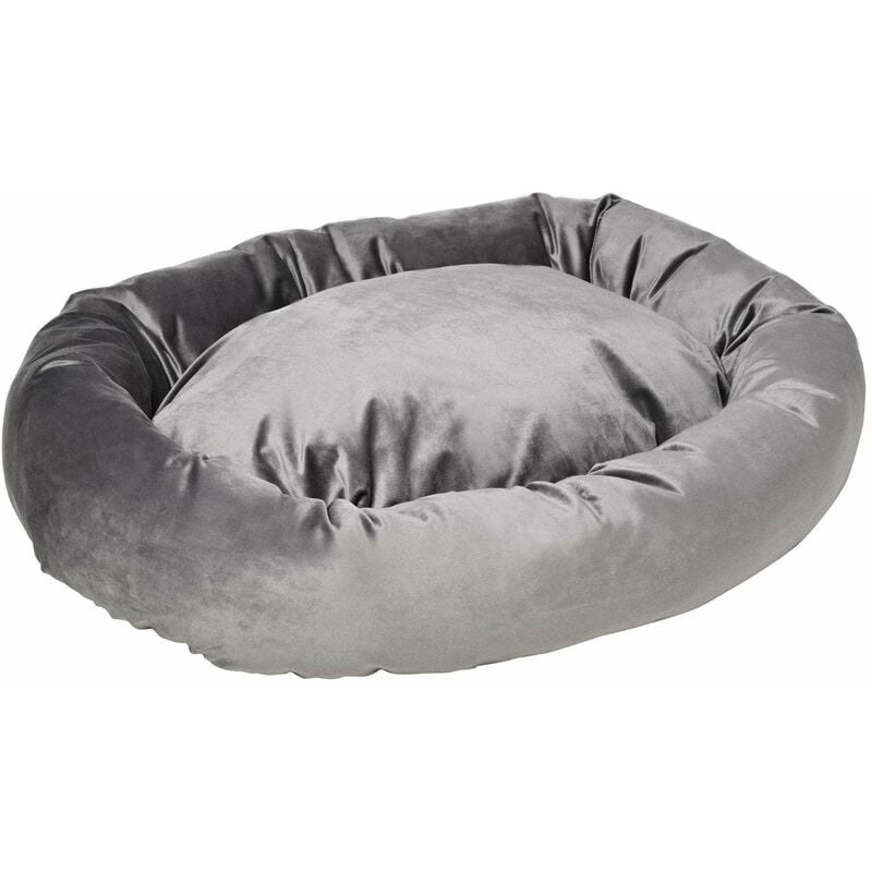 foto del prodotto cuccia imbottita per cani 132x89x28 cm in tessuto vellutato grigio scuro
