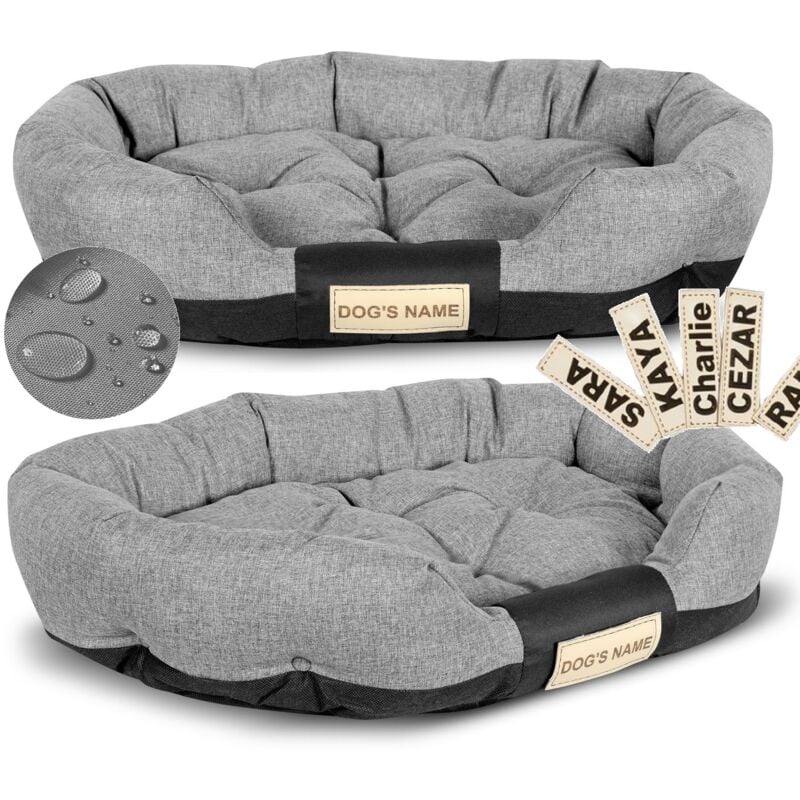 foto del prodotto cuccia per cani 100x75 cm, personalizzata, impermeabile, grigia