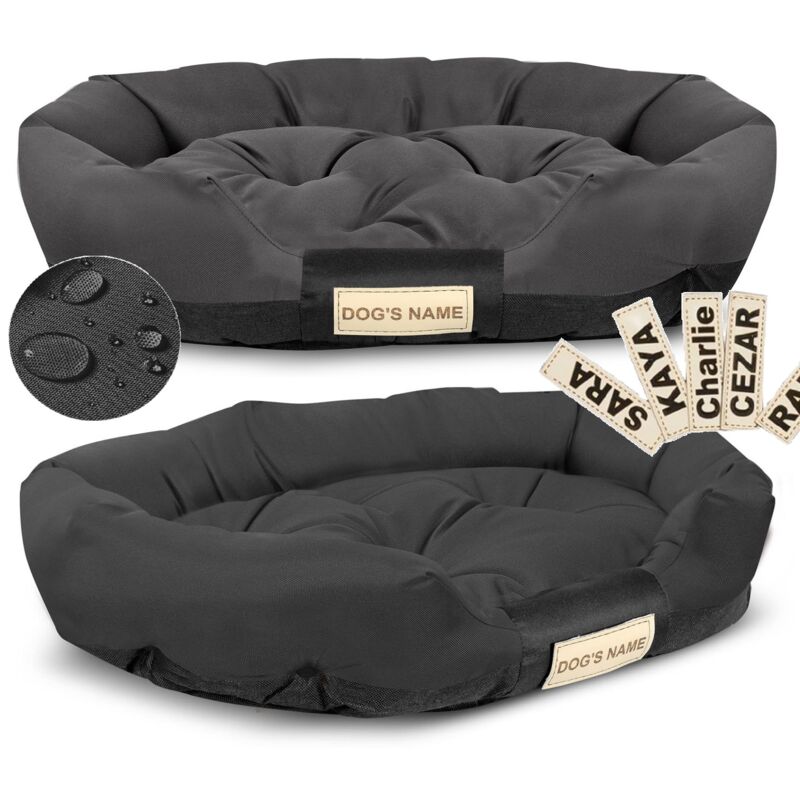 foto del prodotto cuccia per cani 100x75 cm, personalizzata, impermeabile, nera