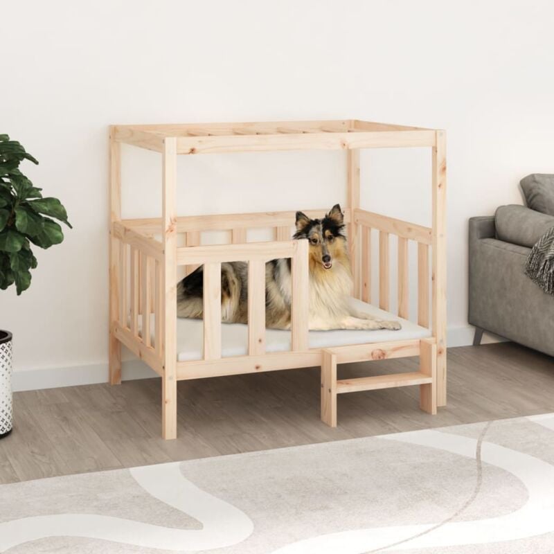 foto del prodotto cuccia per cani 105,5x83,5x100 cm in legno massello di pino vidaxl