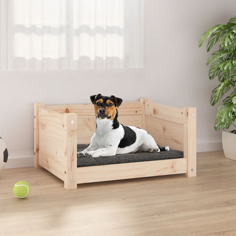 foto del prodotto cuccia per cani 55,5x45,5x28 cm in legno massello di pino vidaxl