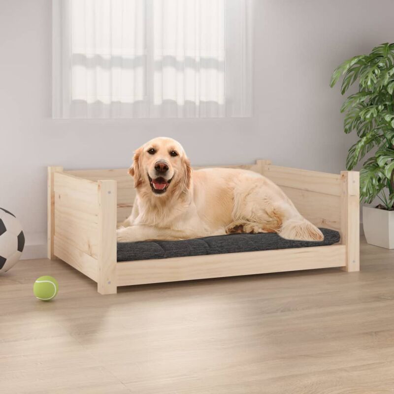 foto del prodotto cuccia per cani 75,5x55,5x28 cm in legno massello di pino vidaxl