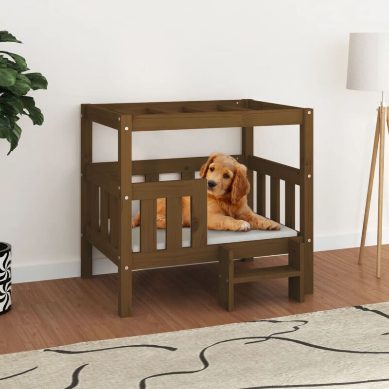foto del prodotto cuccia per cani ambra 75,5x63,5x70 cm in legno massello di pino vidaxl