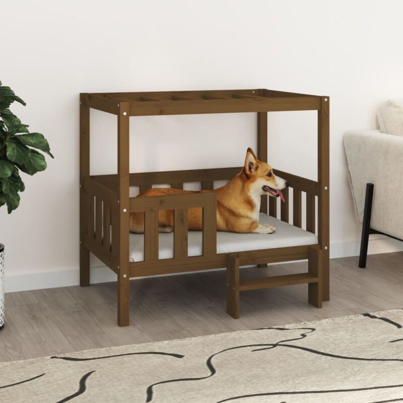 foto del prodotto cuccia per cani ambra 95,5x73,5x90 cm in legno massello di pino vidaxl
