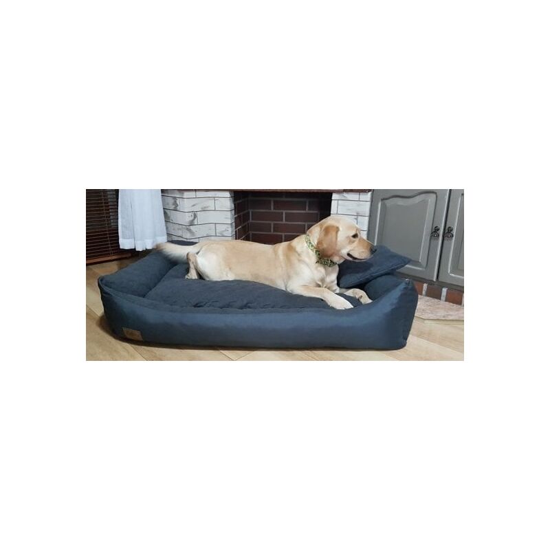foto del prodotto cuccia per cani blu 120x90 cm - cuscino per cani lavabile - cuccia per cani impermeabile