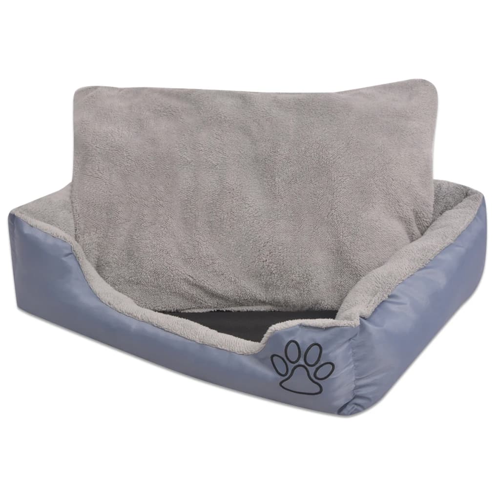 foto del prodotto cuccia per cani con cuscino imbottito taglia l grigio cod mxl 48666