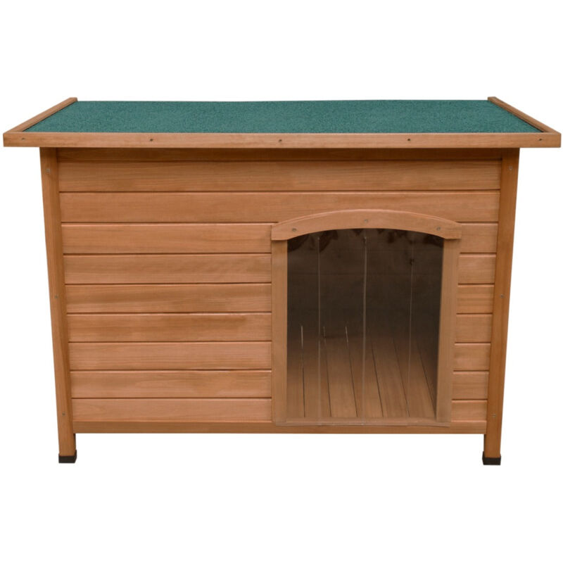 foto del prodotto cuccia per cani di grande taglia casa per animali h 80cm h x 116cm l x 79cm p tetto apribile con cerniera sportelli rimovibili sul pavimento