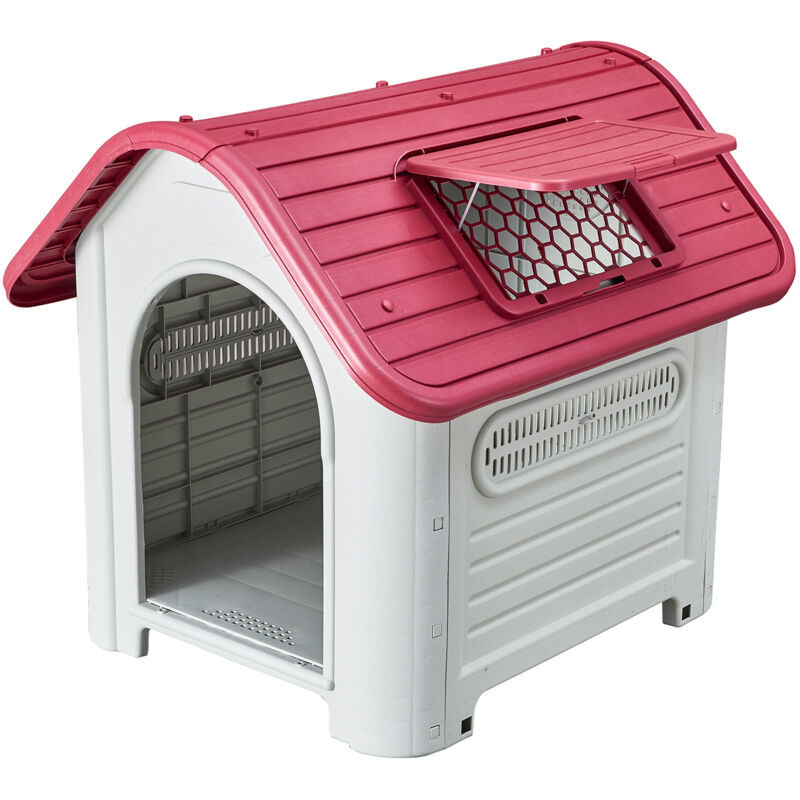 foto del prodotto cuccia per cani di media taglia gardiun dakota 87x72x75 cm fabbricata in resina colore beige rojo