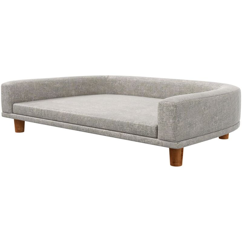 foto del prodotto cuccia per cani di taglia grande divano con cuscino sfoderabile 98x67x25 cm grigio