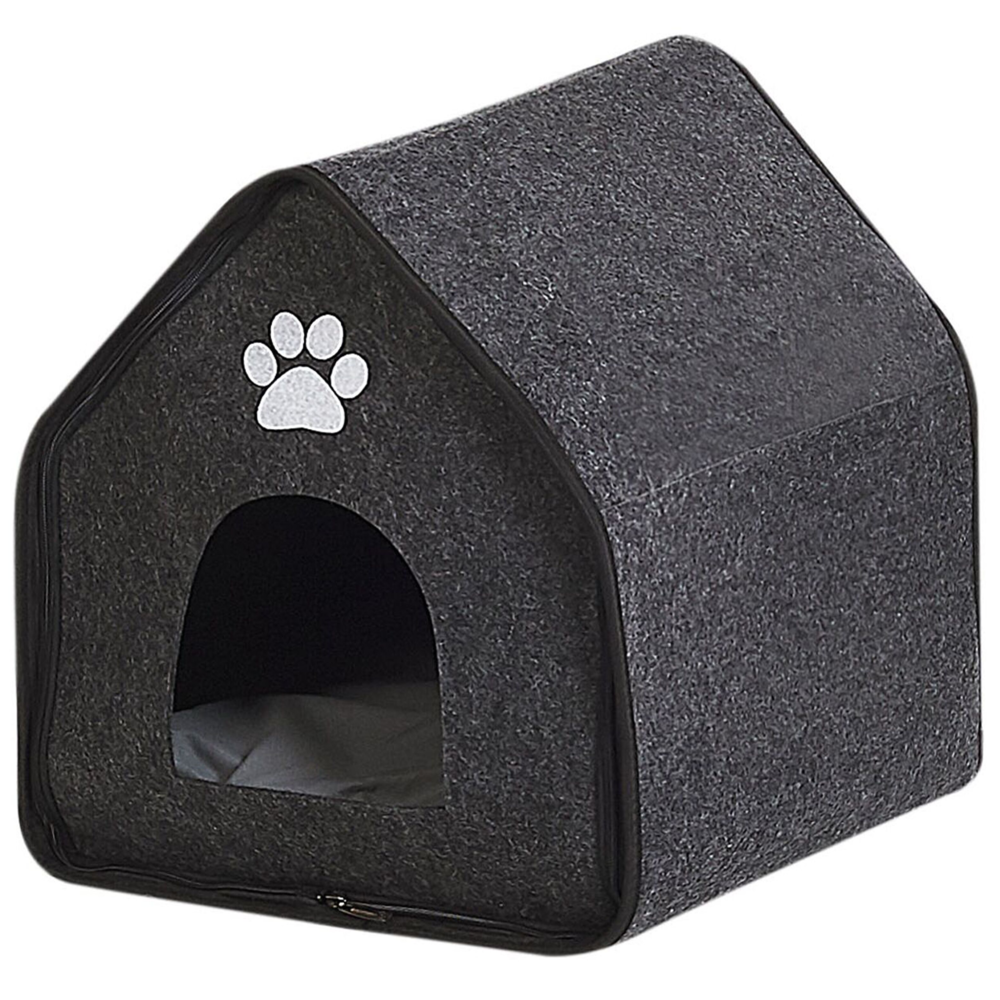 foto del prodotto cuccia per cani in feltro grigio 40 x 40 cm cuccia per animali con cuscino