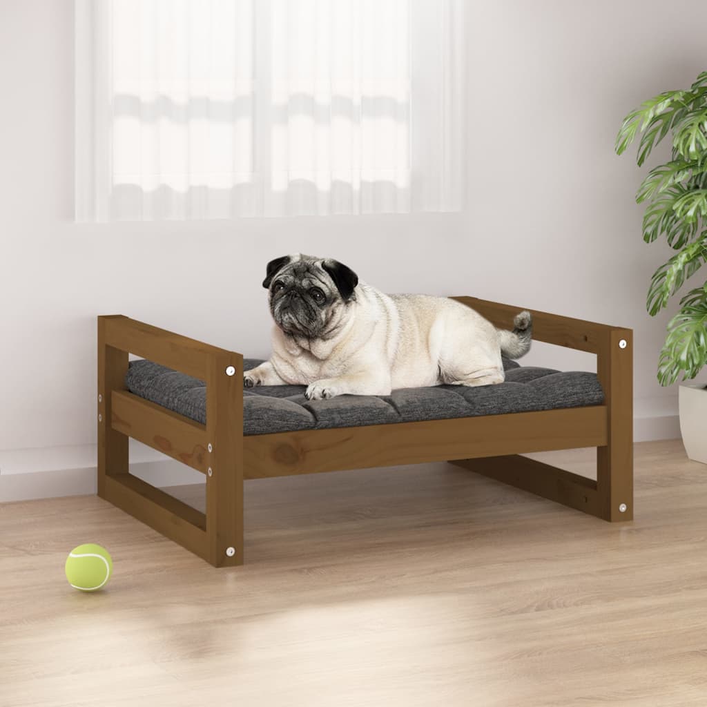 foto del prodotto cuccia per cani miele 65,5x50,5x28cm in legno massello di pino cod mxl 34836