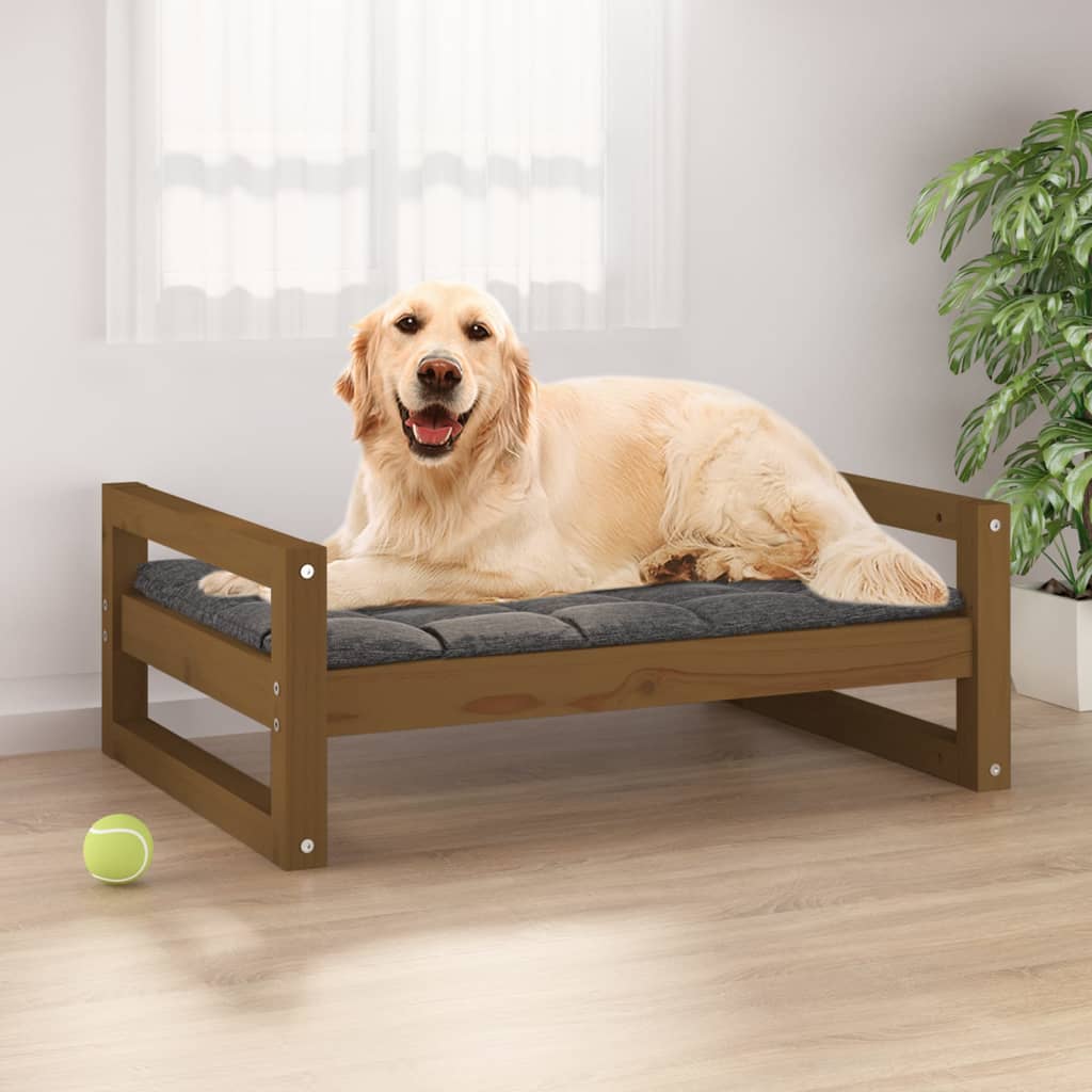 foto del prodotto cuccia per cani miele 75,5x55,5x28cm in legno massello di pino cod mxl 39906