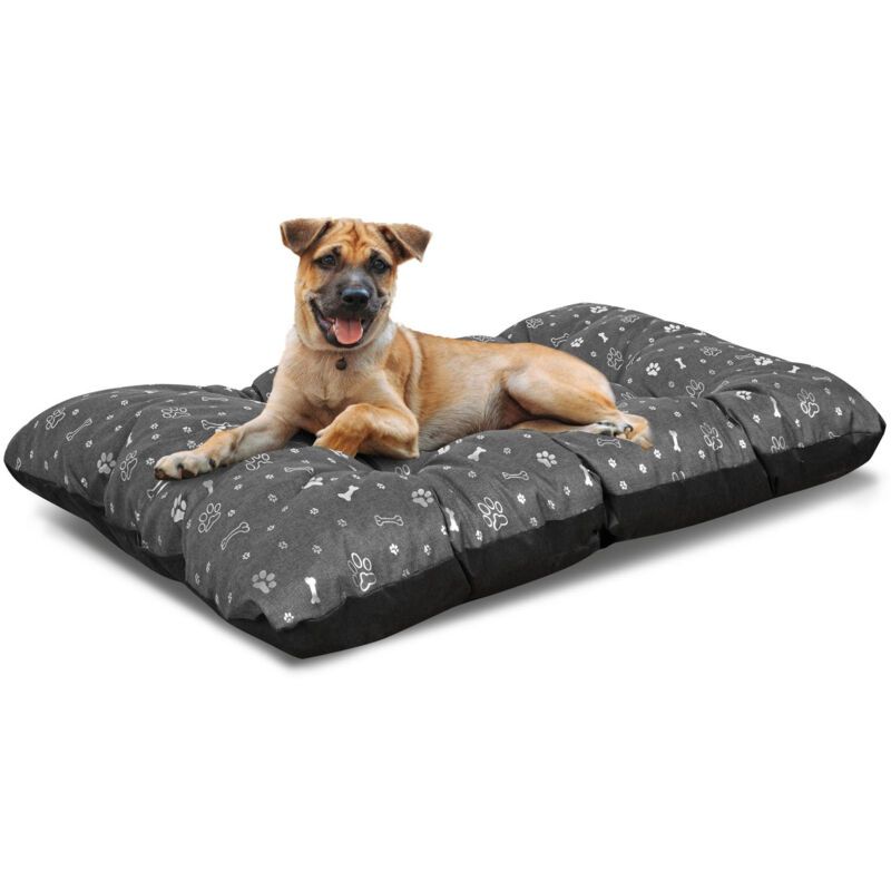 foto del prodotto cuccia per cani prestige cuscino 120x80 cm ossa argento impermeabile