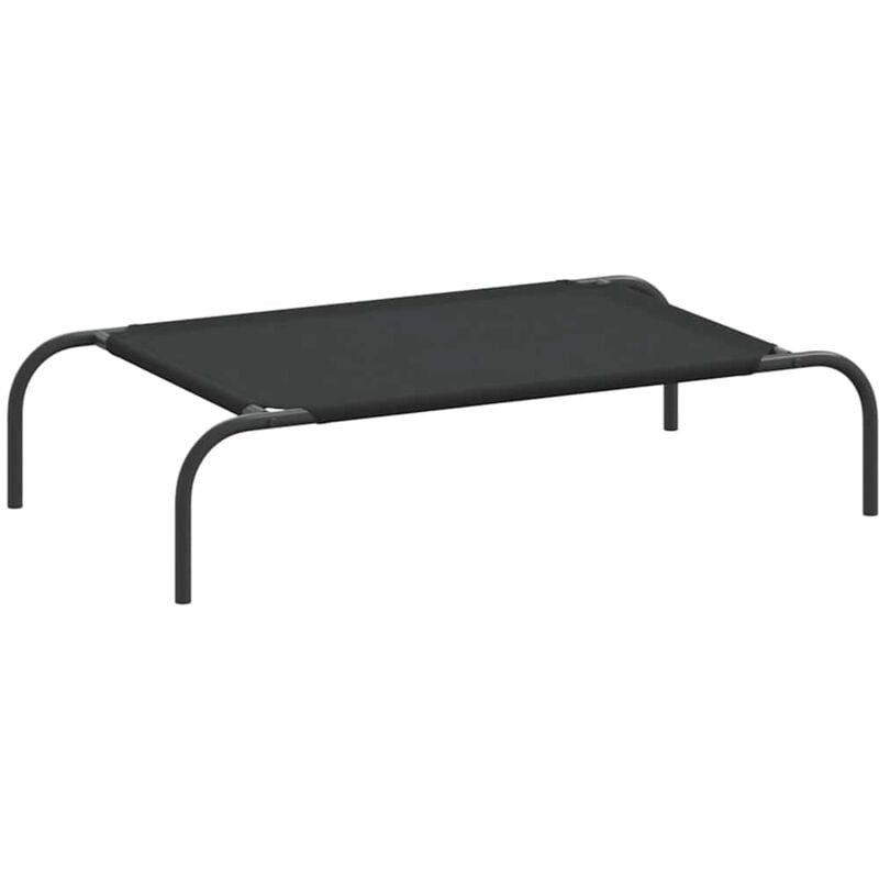 foto del prodotto cuccia per cani rialzata nera 90x50x20 cm tela oxford e acciaio vidaxl