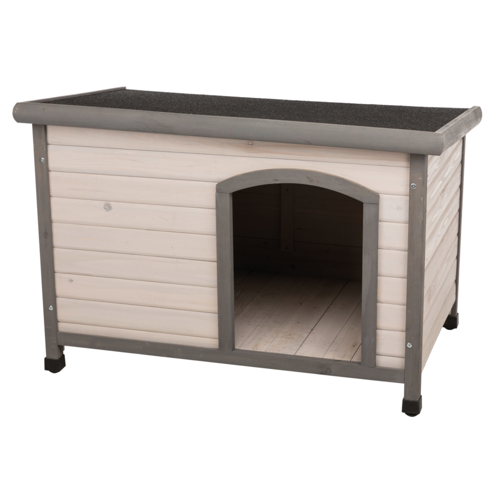 foto del prodotto cuccia per cani trixie natura classic con tetto piatto m l l 104 x p 68 x h 72 cm, grigio