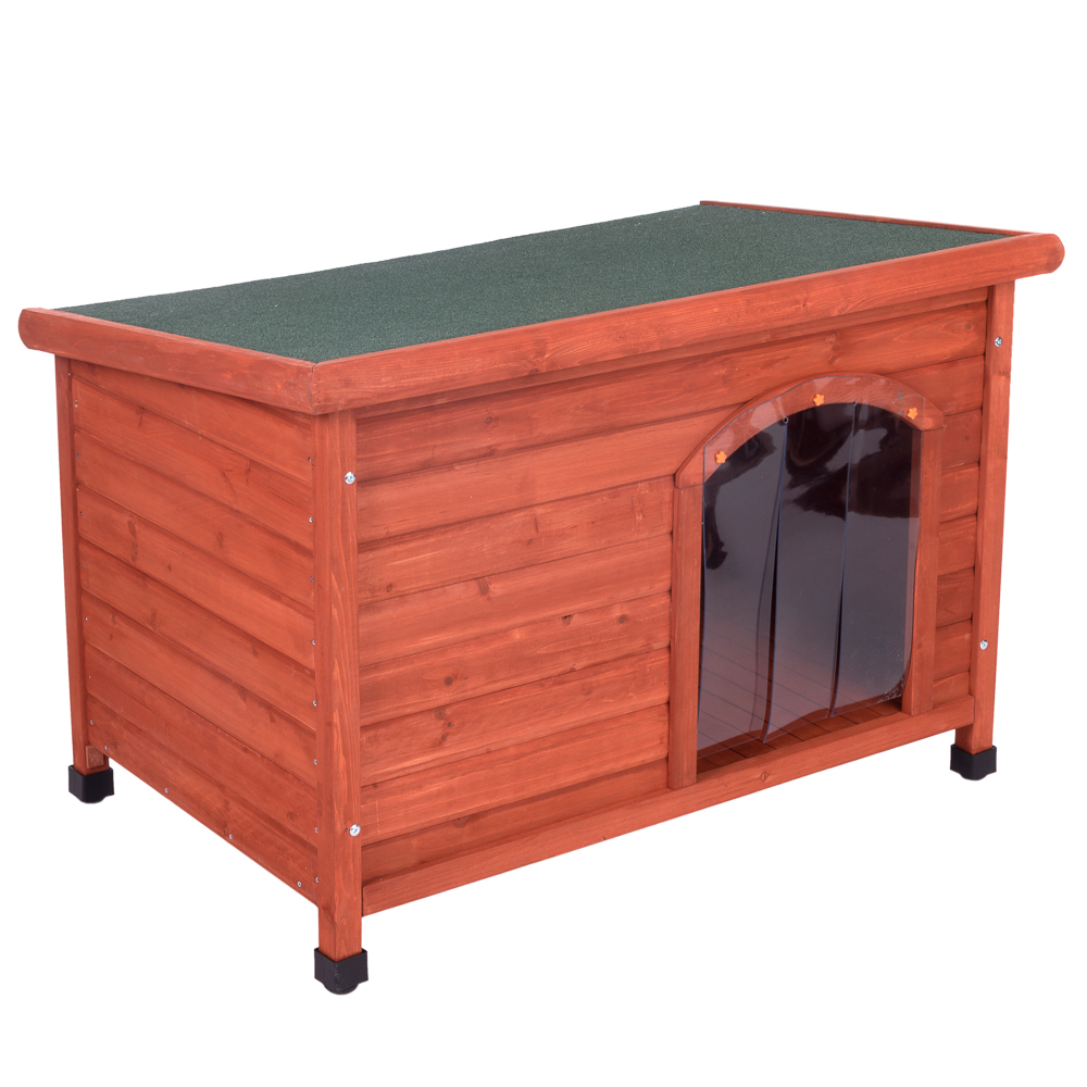 foto del prodotto cuccia per cani woody con tetto piano l 104 x p 66 x h 70 cm
