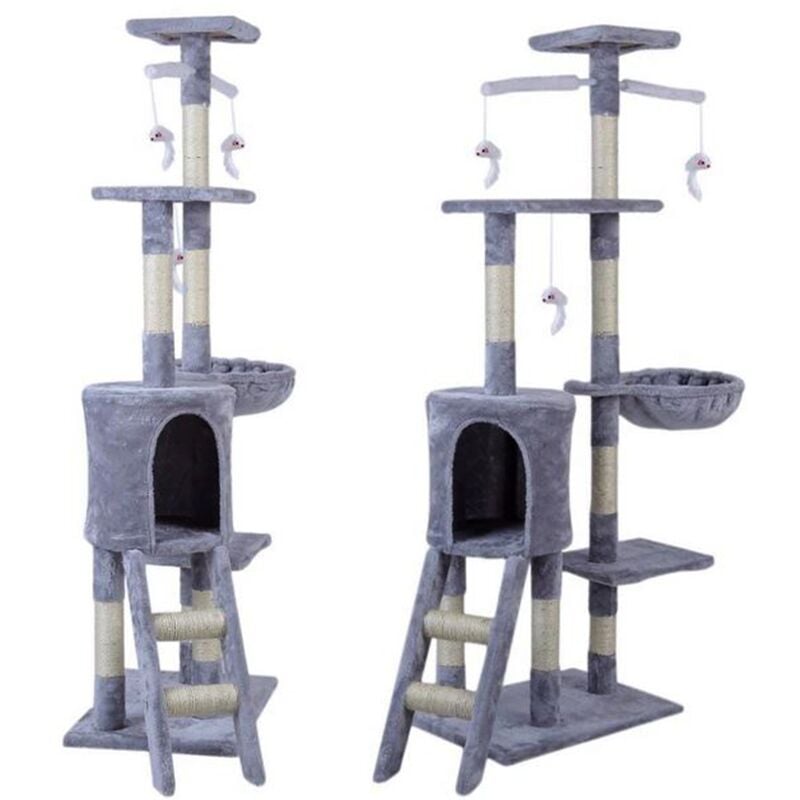 foto del prodotto cuccia per gatti a torre da 135 cm. cuccia per gatti inclusa.