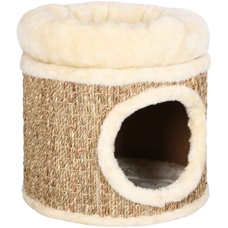 foto del prodotto cuccia per gatti con cuscino lusso 33 cm in giunco vidaxl