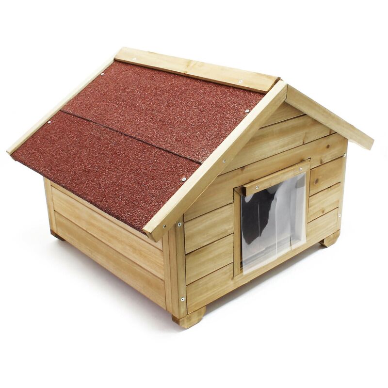 foto del prodotto cuccia per gatti con isolamento robusta cuccia per gatti da esterno in legno piccolo gatto 160002659