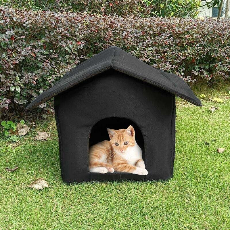 foto del prodotto cuccia per gatti da esterno resistente alle intemperie, cuccia per cani da interno, tenda pieghevole resistente alle intemperie, tessuto oxford caldo