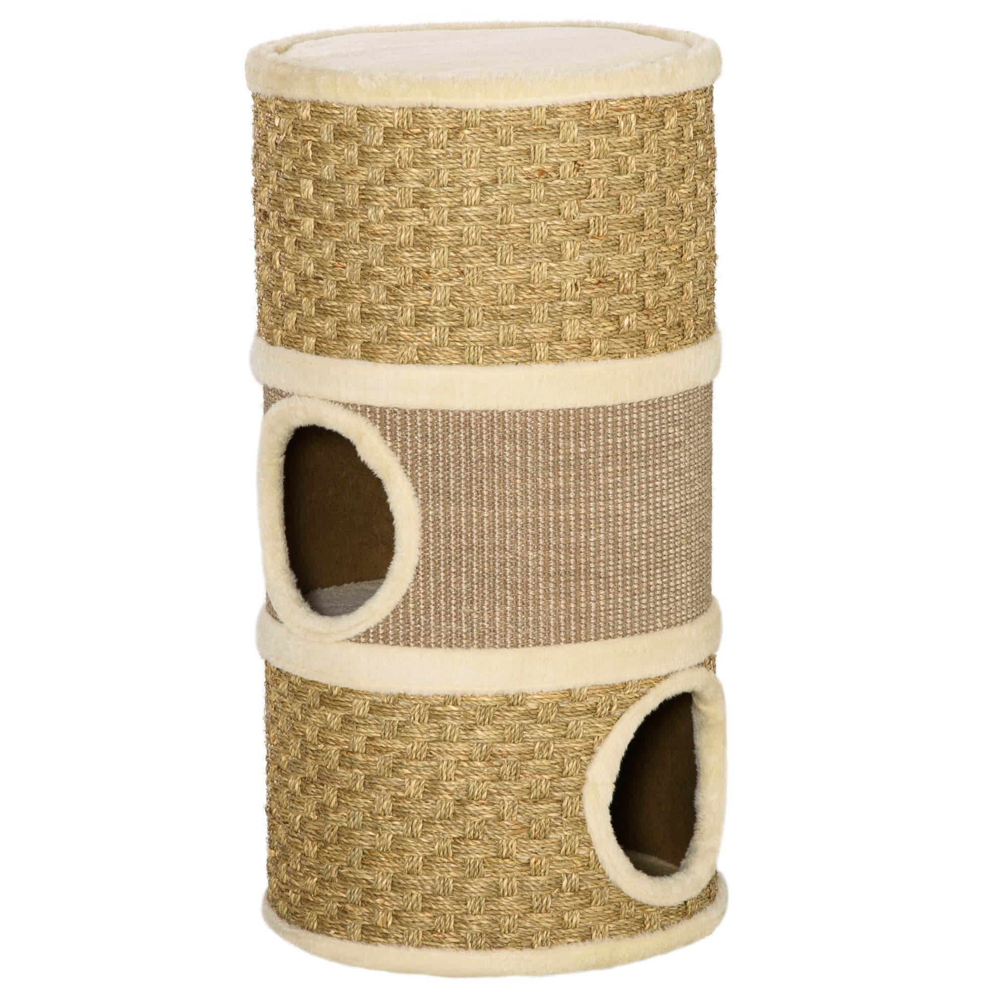 foto del prodotto cuccia per gatti tiragraffi a torre 37,5x70 cm con corda in sisal marrone