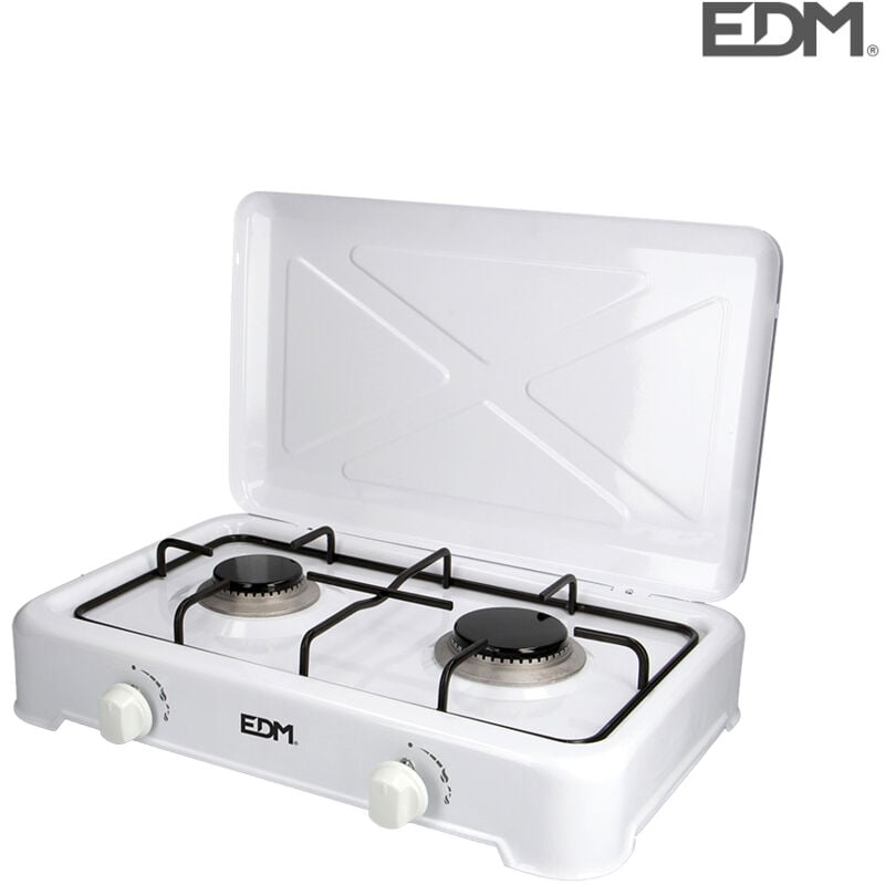 foto del prodotto cucina a gas smaltata 2 fuochi 46x30x12cm edm