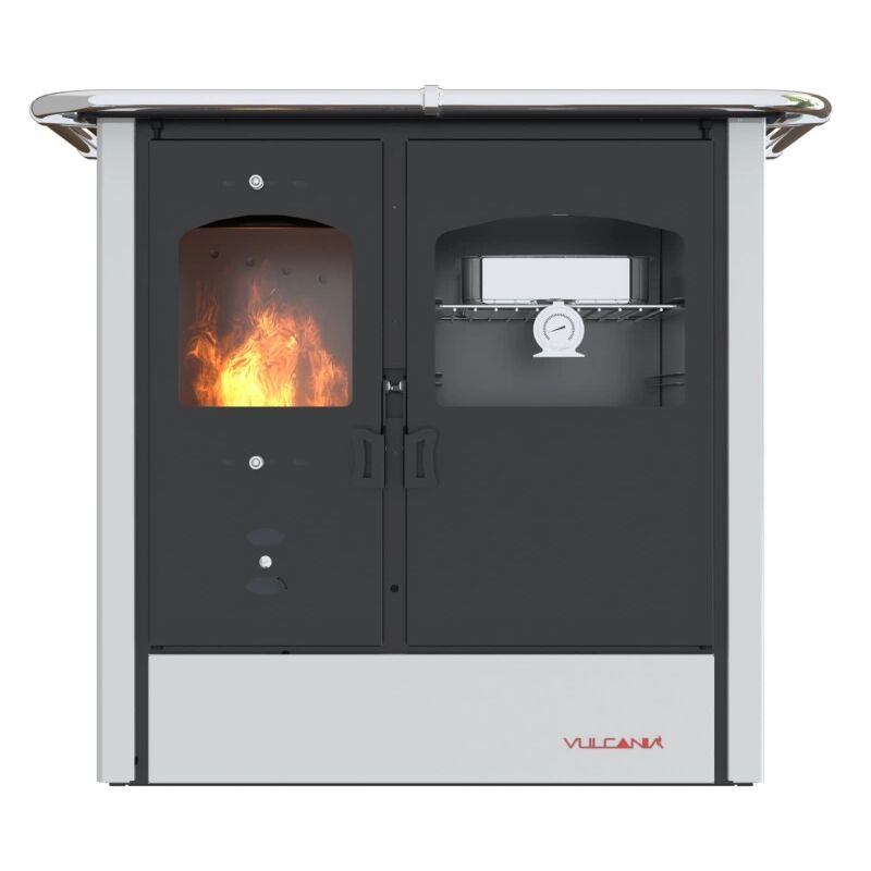 foto del prodotto cucina a legna con forno vulcania atena bianco 8,35 kw